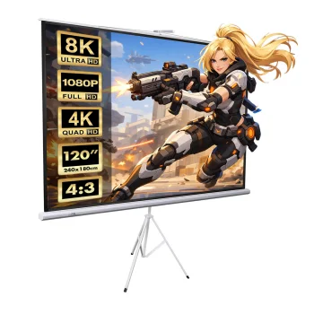 Экран для проектора на штативе Maclean MC-608, 120", 240x180 см, 4:3