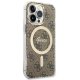 Guess 4G Print MagSafe Bundle for iPhone 13 Pro - Case & Charger - Brown