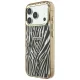 Чехол Guess IML Zebra Glitter MagSafe для iPhone 17 Pro / 18 Pro, золотой
