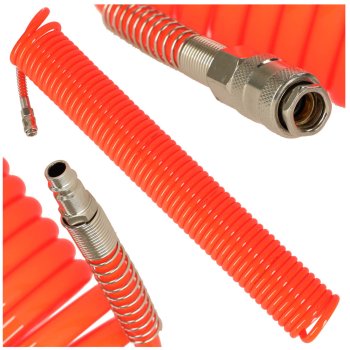 KAFUWELL Coiled Pneumatic Air Hose for Compressor 12mm 15m