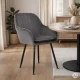 Комплект велюровых стульев ModernHome 2 шт., темно-серый