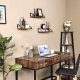 Floating Shelves Set of 3, Industrial Wall Shelves for Living Room Bedroom, Rustic Brown