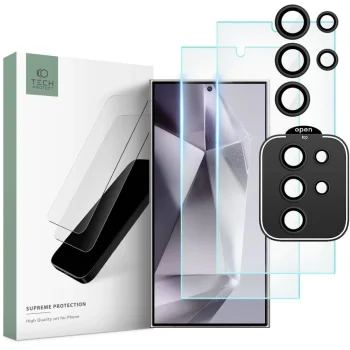 Samsung Galaxy S24 Ultra (SM-S928) Tech-Protect Supreme Tempered Glass 2x + Camera Glass | Защитная...