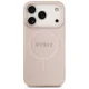Guess iPhone 17 Pro vāciņš Saffiano Classic Logo MagSafe, rozā