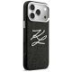 Karl Lagerfeld IML Glitter KL Diamond Logo Phone Case Cover iPhone 17 Pro Max - Black