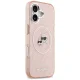Karl Lagerfeld IML mirdzošs Karl & Choupette galvu logotipa MagSafe iPhone 17 vāciņš – rozā | Phone Case Cover