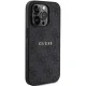 Apple iPhone 15 Pro 6.1\'\' Guess 4G Collection Leather Metal Logo MagSafe Case Cover, Black | Telefona Maciņš Vāks...