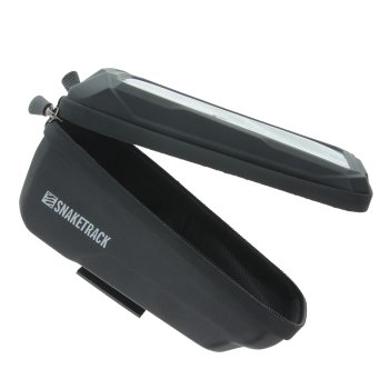 Velosipēda stūres soma Snake Track ST02 ar telefona turētāju ūdensizturīga, melna