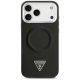 Guess iPhone 17 Pro Max Case PU Leather with Triangle Logo, Black
