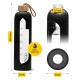 4FIZJO Glass Water Bottle 1 L Black