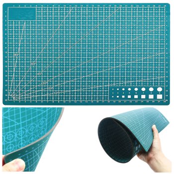 Double-sided self-healing cutting mat A4 for modeling, blue