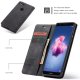 Huawei P Smart 2017 (FIG-LX1, LA1, LX2, LX3) CASEME Wallet Magnetic Leather Case Cover, Black