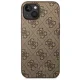 Apple iPhone 14 Plus 6,7\" Guess 4G Metal Gold Logo Case Cover (GUHCP14MG4GFBR), Brown | Telefona Maciņš Vāks...