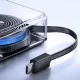 Joyroom JR-PR1 10000mAh 22.5W ārējais akumulators ar iebūvētu USB-C kabeli, melns