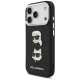 Karl Lagerfeld FW Grained Karl & Choupette Heads Pins & Logo iPhone 17 Pro vāciņš - melns | Phone Case Cover