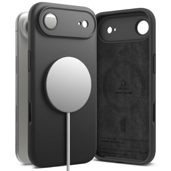 Чехол Ringke для iPhone 17 Air Silicone Magnetic MagSafe, черный
