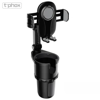 Автомобильный держатель T-Phox TH-07 с подстаканником, черный