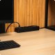 Huslog pagarinātājs ar 5 slēdžiem, 4 Schuko ligzdas, 4 USB porti, 1.5m, melns