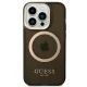 Guess Gold Outline Translucent MagSafe vāciņš iPhone 14 Pro Max Melns/Zelts