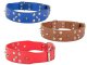 Adjustable Dog Collar with Studs, Faux Leather, XL