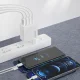 Dudao A5HEU 3xUSB-A 1xUSB-C PD 20W QC3.0 18W+ 2x12W sienas lādētājs – balts