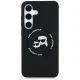Чехол Karl Lagerfeld Silicone Double Heads And Circle MagSafe для Samsung Galaxy S25, черный