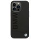 Чехол BMW для iPhone 14 Pro Max Leather Stamp, черный