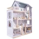 Bērnu spēļu koka leļļu māja ar mēbelēm konstruktors, 80cm | Wooden Play Dollhouse with Furniture