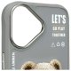 Nimmy Cool&Cute 2.0 Bear vāciņš Apple iPhone 16 - Pelēks