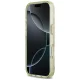 Чехол Guess IML Glitter Flowers Triangle MagSafe для iPhone 17 Pro Max — зелёный