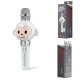 Karaoke mikrofons bērniem Maxlife Animal MX-100 ar Bluetooth skaļruni, balts