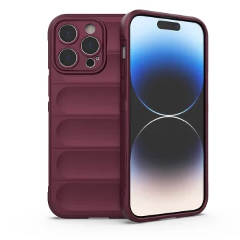 Magic Shield Case elastīgs bruņots vāciņš iPhone 14 Pro Max, bordo krāsā | Phone Cover Max Elastic Armored In...