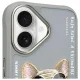 Чехол Nimmy Glasses Cool Dog для iPhone 16, серый