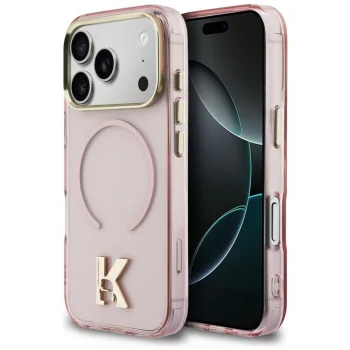 Чехол Karl Lagerfeld IML K Head Logo MagSafe для iPhone 17 Pro Max – розовый