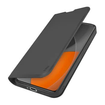 SBS Wallet Smooth atverams vāciņš priekš Xiaomi Redmi Note 15 Pro, melns