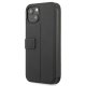 BMW Signature ādas vāciņš-grāmatiņa iPhone 13 mini, melns