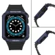 Ремешок с чехлом для Apple Watch 38/40/41mm (Черный/Синий)