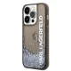 Karl Lagerfeld Liquid Glitter Elong vāciņš iPhone 14 Pro Max - melns