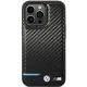 Чехол BMW для iPhone 13 Pro Max Leather Carbon, черный