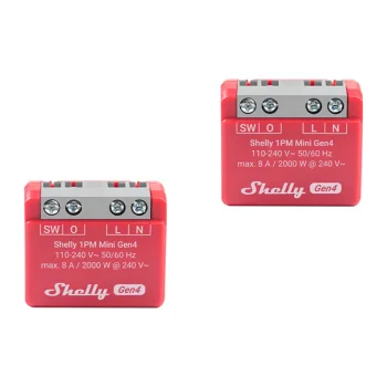 Комплект Умных Реле Shelly 1PM Mini Gen4 Zigbee Matter 8A