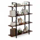 Стеллаж в стиле лофт ModernHome S-04A, 4 полки, металлический каркас