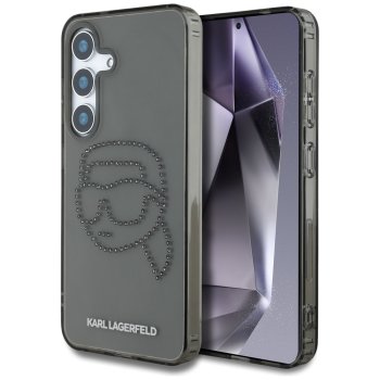 Чехол Karl Lagerfeld Rhinestones Karl Head Logo для Samsung Galaxy S25, Черный