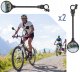 Velosipēda atpakaļskata spoguļi (stūrēm ar diametru 15-30mm), Komplekts no 2 gab. | Bicycle Rear View Mirrors
