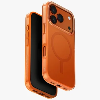 Чехол Uniq Clario Magclick Charging для iPhone 17 Pro, оранжевый
