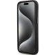 Karl Lagerfeld iPhone 15 vāciņš Silicone Ikonik Metal Pin, melns