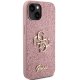 Apple iPhone 15 Plus 6.7\'\' Guess Glitter Script Big 4G Case Cover (GUHCP15MHG4SGP), Pink | Чехол Кейс...