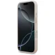 Guess iPhone 17 Pro vāciņš Grained PU Strass Logo MagSafe, rozā