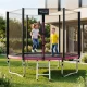 4Fizjo CLASSIC Garden Trampoline for Kids, 252 cm (8FT), Pink/Black