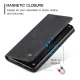 Samsung Galaxy A55 ( SM-A556B/DS ) CASEME Wallet Magnetic Leather Case Cover, Black | Чехол для...