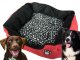 Plush Pet Bed with Removable Cushion, 60x50 cm, Red